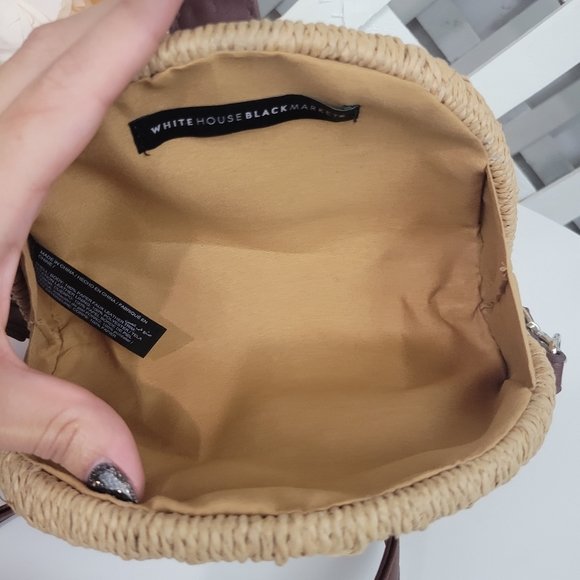 White House Black Market Ratan Crossbody Clutch Handbag - Picture 7 of 11
